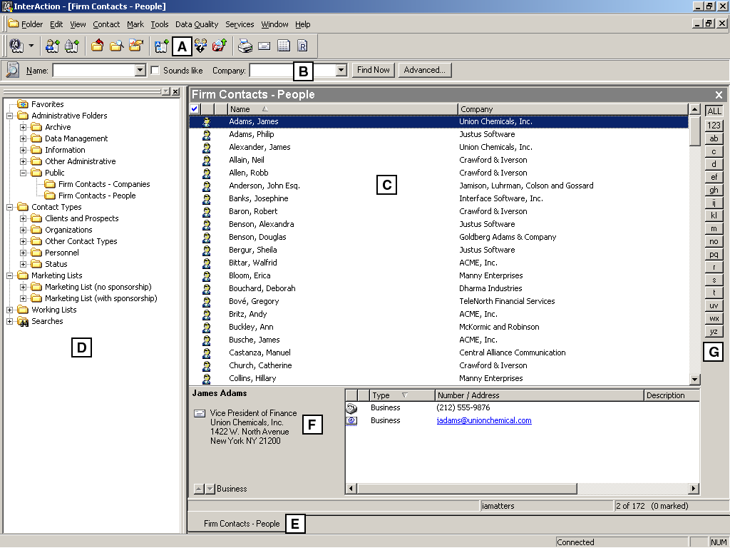 Using the Main Window of InterAction Windows Client – InterAction ...