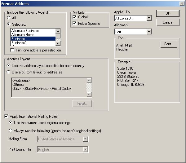 Formatting Addresses for International Mailings – InterAction Windows ...